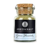 Ankerkraut Sel hawaïen vert, 165 g en verre bouchon, sel avec thé vert, tradition minérale d'Hawaii avec thé vert, qualité supérieure comme en vacances d'été
