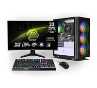 Ankermann Ankermann Ryzen Gaming Bundle | AMD Ryzen 7 8700F | Nvidia GeForce RTX 5070 12Go | 32Go DDR5 RAM | 1To NVMe SSD | Windows 11 | WiFi | MSI MAG 32 Pouces Curved WQHD Gaming Monitor | MSI Forge