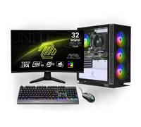 Ankermann-PC Ankermann Ryzen Gaming Bundle | AMD Ryzen 7 8700F | Nvidia GeForce RTX 5070 12Go | 32Go DDR5 RAM | 1To NVMe SSD | Windows 11 | WiFi | MSI MAG 32 Pouces Curved WQHD Gaming Monitor | MSI Fo