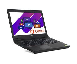 Ankermann-PC Fujitsu Celsius H7510 CAD Workstation | 32Go RAM | 512Go NVMe SSD | Intel Core i7-10850H | 15.6 Pouces Full HD Display | NVIDIA Quadro T1000 4Go | Windows 11 Pro | WiFi & BT | MS Office 2