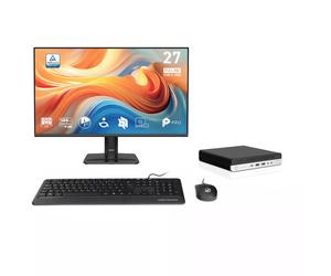 Ankermann-PC HP EliteDesk 800 G4 Mini PC Bundle | 16GB RAM | 500Go NVMe SSD | Windows 11 | Intel Core i5-8500T | MSI PRO MP 27 Pouces E14A Full-HD Monitor | Souris & clavier | MS Office 2024