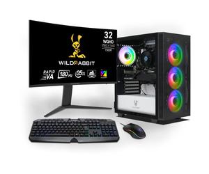 Ankermann-PC Starter Gaming Bundle | AMD Ryzen 7 5700X | Nvidia GeForce RTX 5060 8Go | 16Go RAM | 1To NVMe SSD | Windows 11 | WiFi | Wildrabbit GMX 32 Pouces WQHD LCD Gaming Moniteur | Clavier alleman