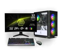 Ankermann-PC Starter Gaming Bundle | AMD Ryzen 7 5700X | Nvidia GeForce RTX 5060 8Go | 32Go RAM | 1To NVMe SSD | Windows 11 | WiFi | MSI MAG 32 Pouces Curved WQHD Gaming Monitor | MSI Forge Mouse | Cl