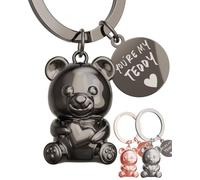 ANKERPUNKT Porte-clés ours en peluche - Cadeau de Saint-Valentin pour lui, elle - Cadeaux femmes, hommes, petite amie, petit ami, cadeau d'anniversaire, anniversaire de mariage - Avec gravure You're