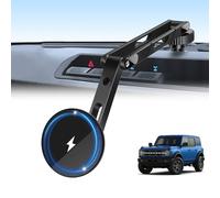 ANKEWAY Support de téléphone sans fil pour Ford Bronco 2021-2025 2/4 portes, support de téléphone en alliage d'aluminium, chargeur sans fil magnétique pour Ford Bronco, accessoires Ford Bronco avec