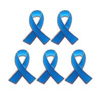 Ankexin Lot de 5 broches en forme de ruban pour femme en alliage pour sensibilisation au cancer du sein et au sida, Size reference picture, Métal