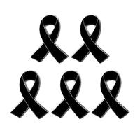 Ankexin Lot de 5 broches en forme de ruban pour femme en alliage pour sensibilisation au cancer du sein et au sida, Size reference picture, Métal