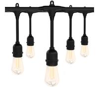 Ankey Guirlande Lumineuse Exterieure 10M, LED Guirlande Guinguette avec S14 E27 10+1 Ampoules, Étanche IP65 Guirlande Electrique pour Terrasse, Jardin, Noël, Boutique Blanc Chaud
