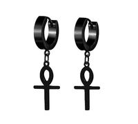 Ankh Boucles d'oreilles en forme de croix en acier inoxydable - Symbole égyptien antique de la vie éternelle et style intemporel, bijou e vie pour les amateurs de mode spirituelle
