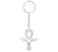 Ankh Croix Scarabée Porte-clés e vie Déesse égyptienne Isis Porte-clés Amulette religieuse égyptienne antique Cartouche Cadeau