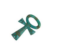 Ankh égyptien antique fait à la main à partir de pierre de citron vert fabriquée en Égypte. L'Ankh ou clé de vie est un ancien symbole hiéroglyphique égyptien représentant le mot pour « vie » :