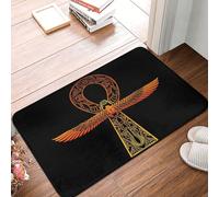 Ankh Égyptien, Œil du Dieu Horus Paillasson De Bienvenue Facile À Nettoyer Paillasson D'Entree Résister À La Saleté Tapis De Bain pour D'Entrée Bain Salon 40X60 Cm