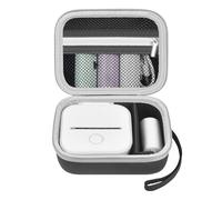 ANKHOH Étui pour étiqueteuse Memoking T02/ Phomemo M02/ M02S/ M02 Pro/ Q30S/ Ponek Mini imprimante de poche, autocollant portable, porte-papier, câble USB, boîte uniquement (noir)
