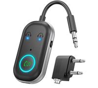 Ankilo Émetteur récepteur Bluetooth 5.3, 16 heures de lecture, micro pour appels, double connexion, adaptateur Bluetooth d'avion avec pour TV, HiFi, écouteurs, haut-parleur, voiture