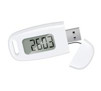 Ankilo Podomètre de Marche 3D - Podomètre Portable Rechargeable par USB - Compteur de Pas avec Clip et Cordon - Rétroéclairage LED - Suivi des Pas en Temps réel - pour Homme et Femme âgé
