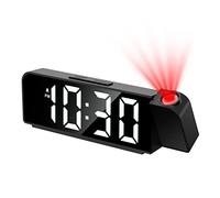 Ankilo Réveil à projection avec écran LED géant de 7,9", fonction mémoire de panne de courant et projection à 180° - Parfait pour la maison et le bureau