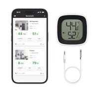 Ankilo Thermomètre de réfrigérateur numérique Bluetooth, Thermomètre de congélateur avec APP, Thermomètre de réfrigérateur numérique avec sonde de 1,5 m de long