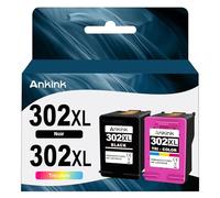 ANKINK 302XL Cartouche Encre Noir Couleur Remplacement pour HP 302 | compatible avec 1110 2130 3630 3632 3634 3636 3637 3639 4511 4512 4520 4522 4524 4525 4526 4527 4528 3830 3831 Imprimante