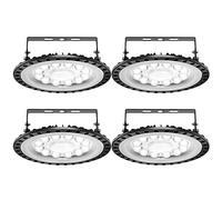 Ankishi Plafonnier LED Atelier 50W Lot de 4,UFO High Bay Light,Éclairage UFO Industriel 6000LM 6000K, Lampe de Garage Ultra Lumineuse IP65 Étanche, Luminaire pour Entrepôt Usine