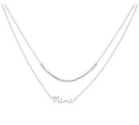 Ankiyabe Collier double couche avec inscription « I Love You » avec pendentif « Nana Gigi Mimi » avec message secret pour grand-mère, standard, Métal, Pas de pierre précieuse