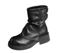 Ankle Boots Bottines pour femme avec talon à lacets pour femme Bottes d'hiver doublées Bottes d'hiver antidérapantes Chaussures d'hiver hautes Chaussures de trekking Bottes légères pour femme pour le