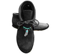 Ankle Boots Cowboy Wide Fit - Bottines d'hiver doublées pour femme Bottes courtes plates antidérapantes Bottes d'hiver en cuir Bottes à lacets Hauteur cheville Chaussures de trekking pour la randonnée