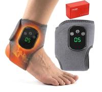 Ankle Massager,Foot and Ankle Massager for Pain Relief,Foot Massagers 2-in-1 Warming Wrap,3 Modes & 5Heat Levels,Portable Heating Wrap Device for Pain Relief Rejuvenate Feet Circulation