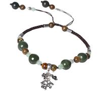 Anklet Women's Pullable Anklet Color Jade Daily Matching Complex Art Foot Jewelry Ankle