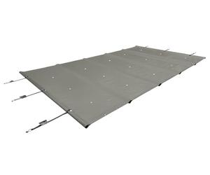 ANKO PLANEN Couverture de Piscine de sécurité Enroulable pour Une sécurité maximale - Bâche Camion PVC 680 g/m² - Couverture Toutes Saisons été & Hiver - sans Barres (3,5 m x 3,5 m, Gris RAL7037)