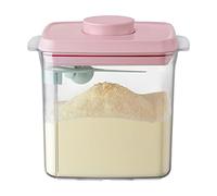 Ankou Récipient à formule - Distributeur hermétique de 1700 ml à un bouton pratique pour lait en poudre sans BPA avec cuillère et grattoir Transparent 730 g