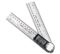 ANKROYU 10-390mm Acier Inoxydable Rapporteur Électronique Goniomètre Numérique Angle Finder Mitre Jauge Règle