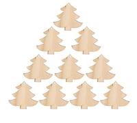 ANKROYU 10 pièces assiettes suspendues en bois Kit de bricolage ornements d'arbre de noël décor de fête de vacances décorations en bois faites à la main avec corde de chanvre pour (3 tailles)
