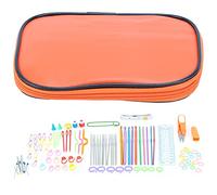 ANKROYU 100 PCS Crochet Hooks Set Diy 22 Crochet Ensemble avec de petits accessoires pour les amateurs de tricot pour débutants (Orange)