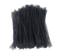 ANKROYU 100 pièces bobines de reliure en spirale 9,5 mm 3/8 pouces 48 dents pas 4:1 anneaux de reliure en plastique pour documents au format lettre A4 présentations de bureau capac (Noire)