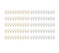 ANKROYU 100 pièces pinces en forme de fleur or argent pinces à papier à longue queue en métal creux avec une forte force de serrage pour le bureau à domicile organisation de docume