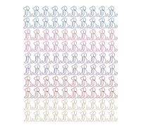 ANKROYU 100 pièces trombones en forme de chien mignon marque-pages animaux colorés pince fil de fer pinces de marquage multifonctionnelles pour organisateur de fournitures de papet