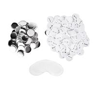 ANKROYU 100pcs Badge Couverture arrière Tinplate Plastique base de badge de bricolage Tool Proof longue durée pour les cadeaux d'anniversaire de Noël Événements de collecte de fon (100 séries de