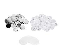 ANKROYU 100pcs Badge Couverture arrière Tinplate Plastique base de badge de bricolage Tool Proof longue durée pour les cadeaux d'anniversaire de Noël Événements de collecte de fon (100 séries de