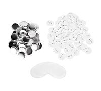 ANKROYU 100pcs Badge Couverture arrière Tinplate Plastique base de badge de bricolage Tool Proof longue durée pour les cadeaux d'anniversaire de Noël Événements de collecte de fon (100 ensembles de