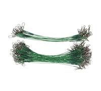 ANKROYU 100pcs Chef de pêche pivote Snap Heavy Duty Fil d'acier dirigeants Eau salée Eau Douce Tackle Rig résistant à la Corrosion Durable Fil de pêche dirigeants pour Big Game (15 cm)