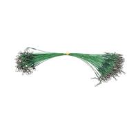 ANKROYU 100pcs Chef de pêche pivote Snap Heavy Duty Fil d'acier dirigeants Eau salée Eau Douce Tackle Rig résistant à la Corrosion Durable Fil de pêche dirigeants pour Big Game (25 cm)