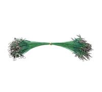 ANKROYU 100pcs Chef de pêche pivote Snap Heavy Duty Fil d'acier dirigeants Eau salée Eau Douce Tackle Rig résistant à la Corrosion Durable Fil de pêche dirigeants pour Big Game (20 cm)