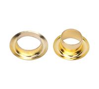 ANKROYU 100PCS Oeillets en Métal Rivets Oeillets, Oeillets Oeillets, Oeillet en Laiton, Rivet Creux à Oeillet Double Face pour Sac à Vêtements Ceinture Chaussure 6mm (Or)