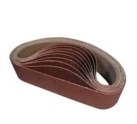 ANKROYU 10PCS Bande Abrasive, Rouleau de Ponçage Alumine, Bande Abrasive 80 Grains, Rouleau de Ponceuse Abrasive, Bande Abrasive pour Meulage Polissage 330x30mm
