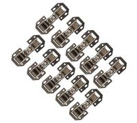 ANKROYU 10pcs Set Cabinet Hinges Pas de forage facile Installer Heavy Duty Rouled en acier à double plaque à double poignée de porte Rustoproof pour une bibliothèque de garde-robe