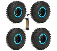 ANKROYU 115mm RC Pneu Gonflable Ensemble Heavy Duty Mise À Niveau Pièces pour 1/10 Échelle Télécommande Voitures SCX10 TRX4 D90 90046 Modèles 4 Pièce Kit avec Pompe Accessoires