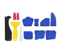 ANKROYU 12 pièces épandeur de mastic en plastique Kit d'outils de grattoir de calfeutrage professionnel finisseur de colle en Silicone Flexible pour jointoiement Application de joi