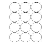 ANKROYU 12 PORTE-CLÉS EN FIL D'ACIER INOXYDABLE, PORTE-CLÉS EN CÂBLE MÉTALLIQUE, PORTE-CLÉS À USAGES MULTIPLES, SOLIDE ET DURABLE, POUR CLÉS OU ORNEMENTS, ENVELOPPÉ DE PLASTIQUE, A (AS800015B)
