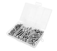 ANKROYU 150 PCS M5 304 Kit de vis à douille hexagonale en acier inoxydable, fixation des fixations avec boîte d'écrous pour machines précises, électronique, ensemble d'appareils él