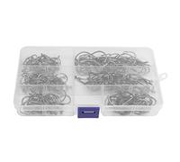 ANKROYU 160 hameçons de pêche en Acier à Haute teneur en Carbone, hameçons barbelés tranchants et durables avec boîte de Rangement pour la pêche en Eau salée, en Eau Douce, à la ca